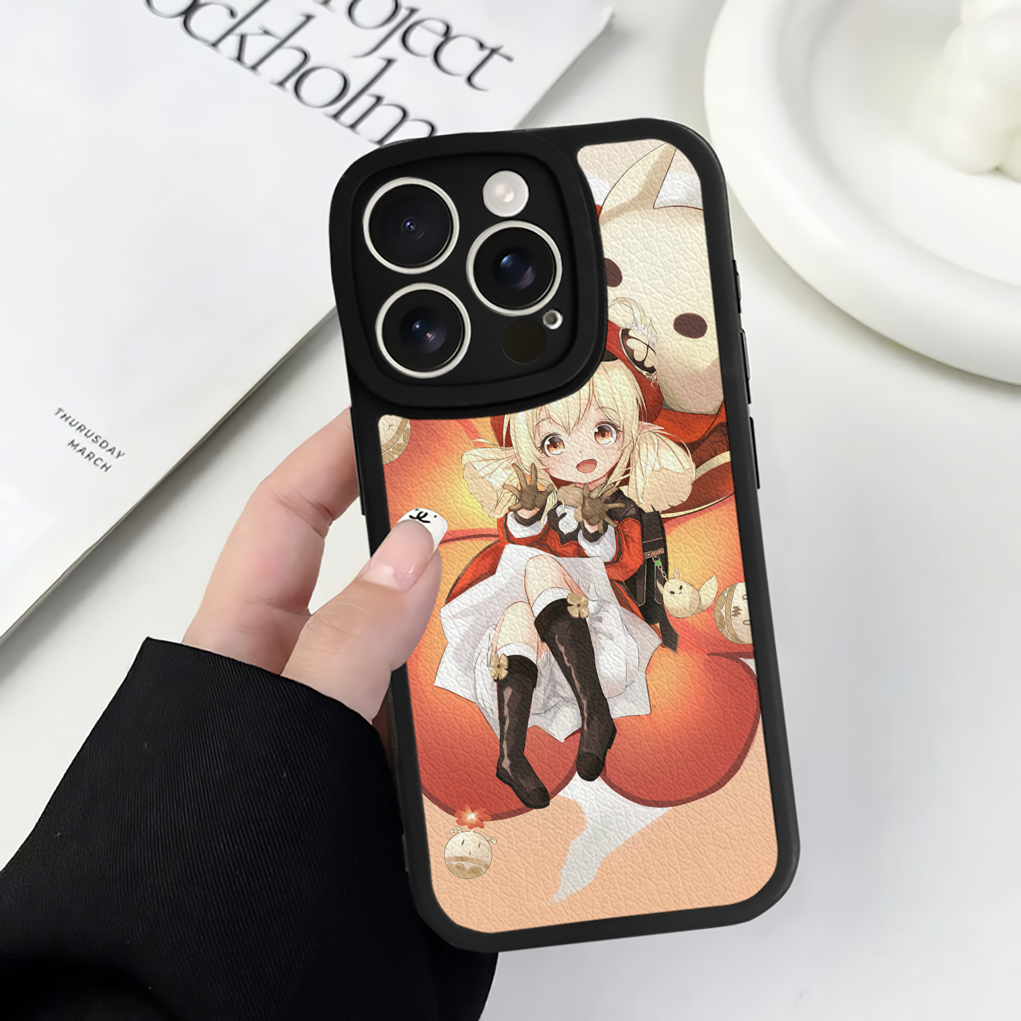 げんし神 genshin 【iPhone 16シリーズ対応】シリコンスマホケース（レザー調） 材質：シリコン